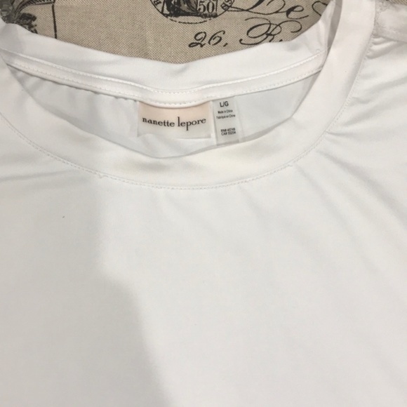 Nanette Lepore Perforated Hem Dolman Tee - Picture 6 of 9